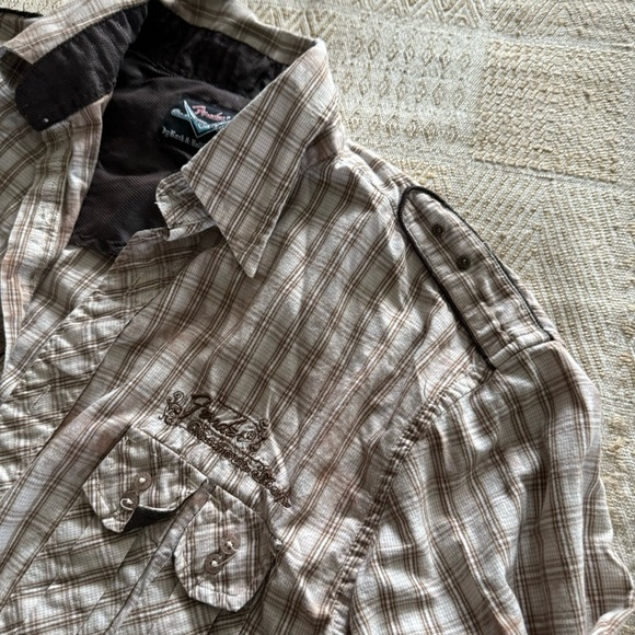 Vintage Y2K Fender Guitar Button Down Long Sleeve Garage Band Shirt - Picture 3 of 9